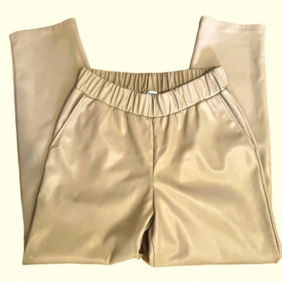 Lisadnyc the Drop, faux leather pants, size M, comfortable wide elastic waist - Picture 4 of 4